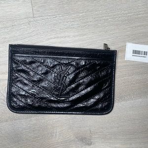 YSL BLACK ENVELOPE WALLET